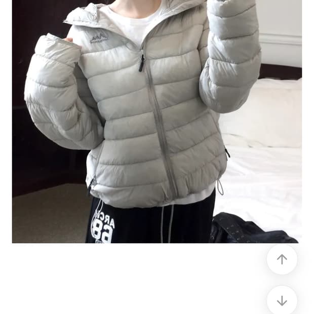 에이블리 고프코어 후드 숏패딩 블랙