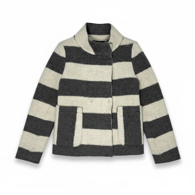 시슬리 스트라이프 하프코트