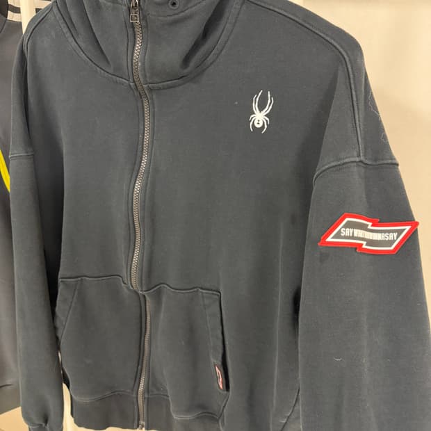 스파이더 후드집업 검정L