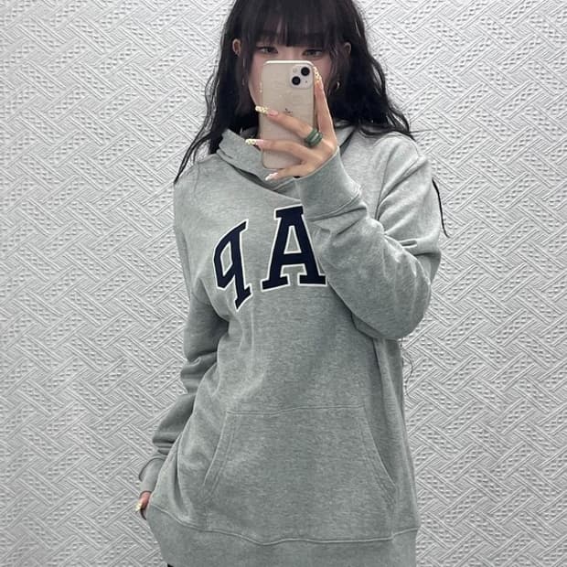 갭 올드스쿨 빈티지 레트로 빅로고 오버핏 후드티 L C09992