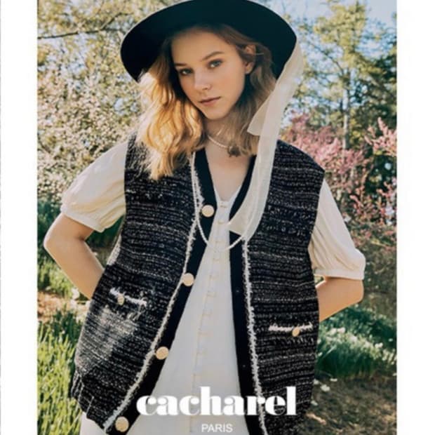 까사렐 트위드 조끼 베스트 미착용