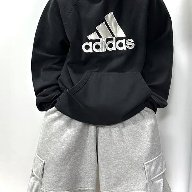 Adidas 아디다스 빅로고 오버핏 후드티