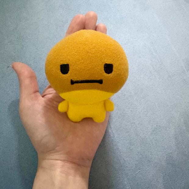 고전 산엑스 아마구리짱 무표정 인형 키링