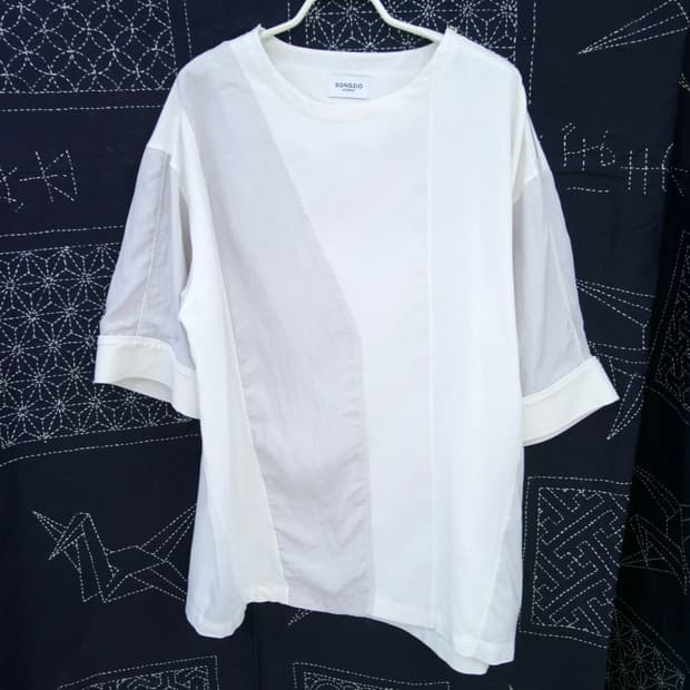 [SONGZIO HOMME] overfit mixed fabric zip