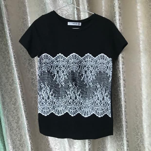 black lace top