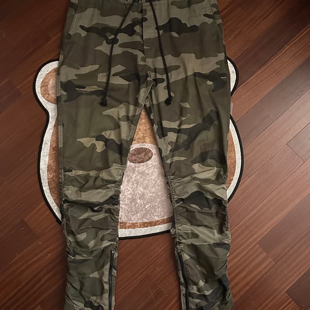 릭 오웬스 핏 링클 카모 팬츠