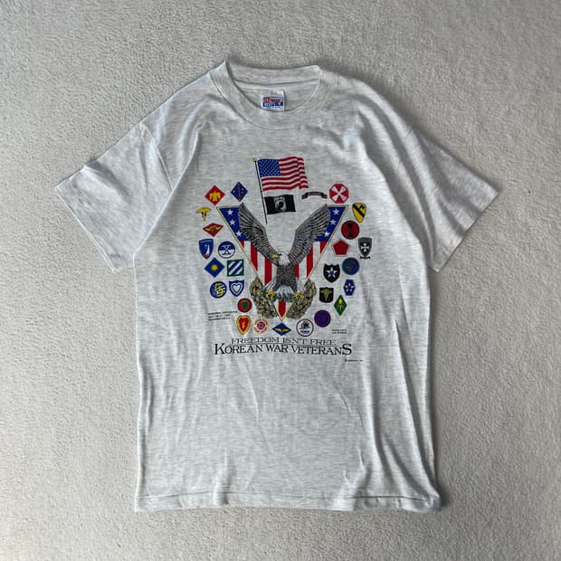 1995 헤인즈 한국전쟁 참전용사 싱글스티치 반팔 