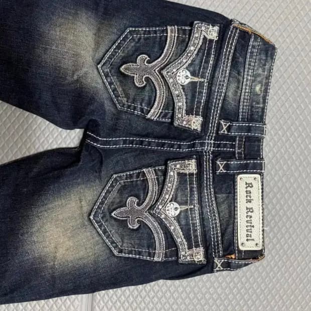 락리바이벌 부츠컷 데님 청바지