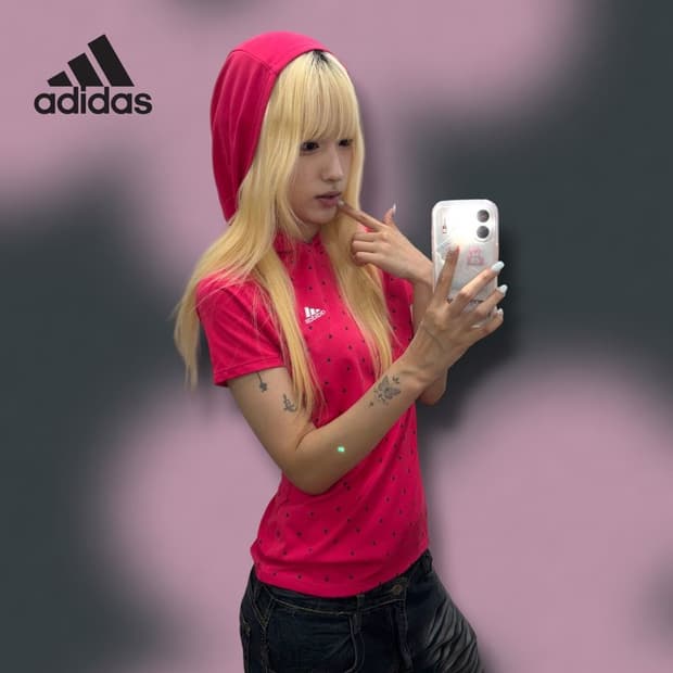 아디다스 별 패턴 반팔