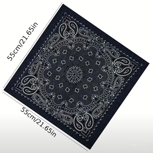 새상품 블랙 반다나 스카프 