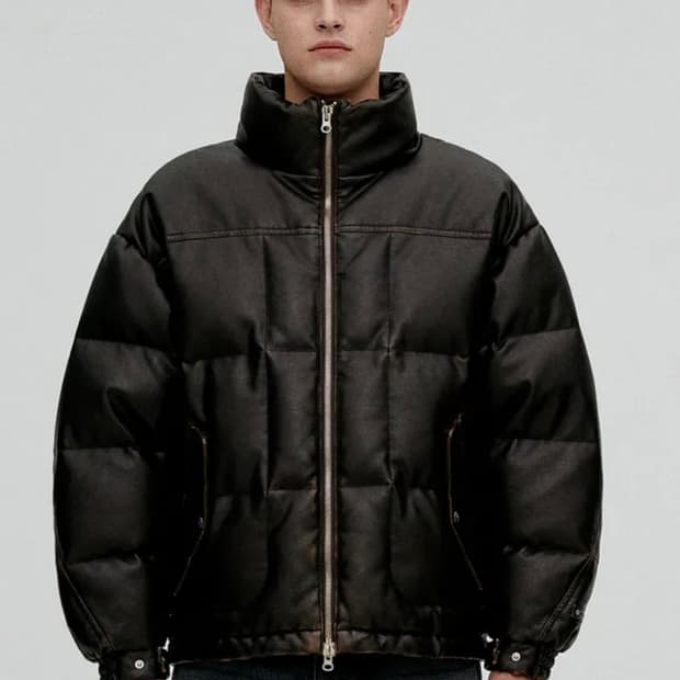 비바스튜디오 VIVASTUDIO WASHING LEATHER PUFFER