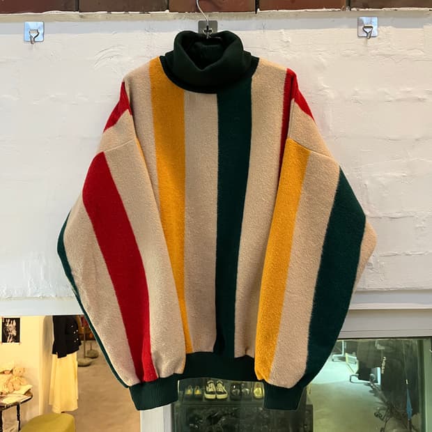 Yudun 빈티지 터틀넥 울 스웨터 M