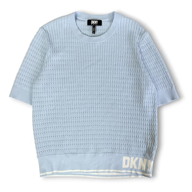 DKNY골프 스카이 블루 반팔 니트 S