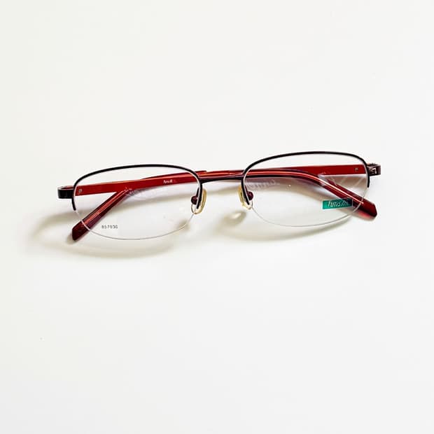 90s FUTIS 스퀘어 반무테 프레임 빈티지 안경