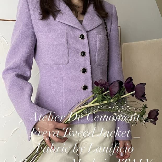 쎄모먼 프레야 트위드 자켓 
