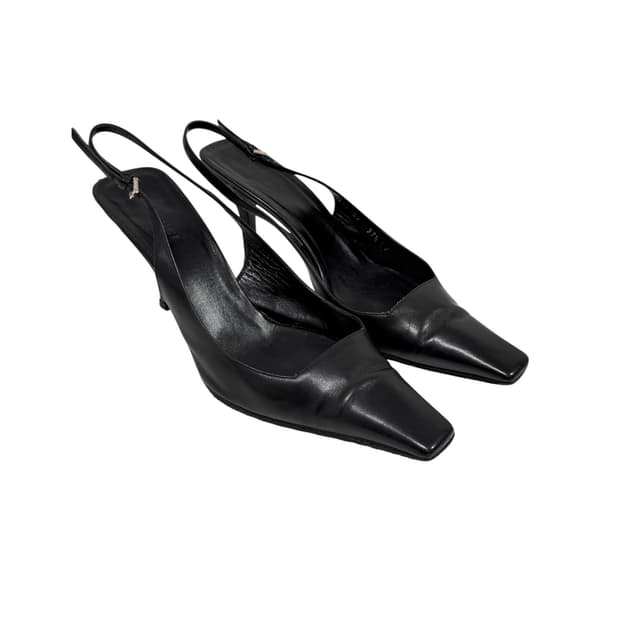 빈티지 구찌 바이 톰 포드 블랙 레더 클래식 펌프스 (245)