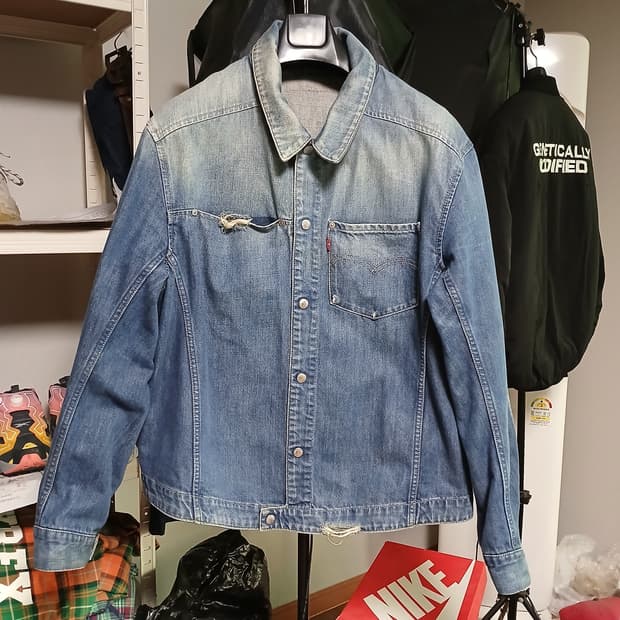 리바이스 엔지니어드진 트러커 청자켓 청셔츠 데님 자켓
