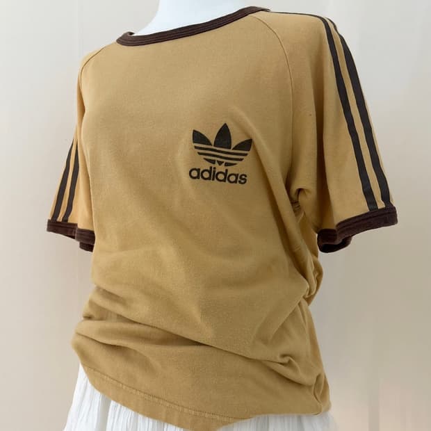 아디다스 땅콩 80-90s 링거 반팔T