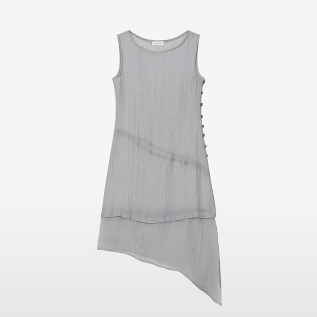 미세키서울 Sheer sleeveless button one piece
