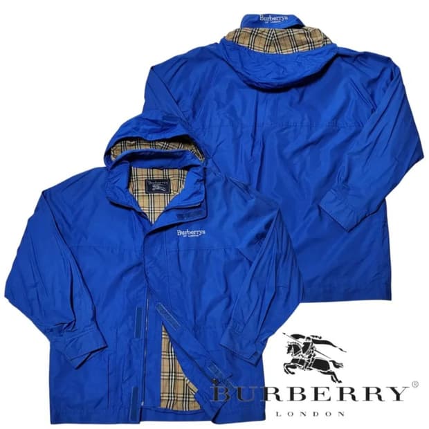(실측 XL) 80s 버버리아카이브 바람막이 버버리폴리쉘 버버리코트