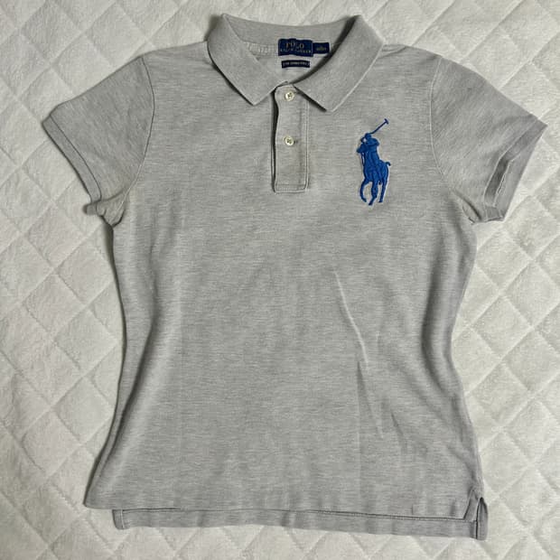 폴로 빅포니 스키니핏 카라티 그레이