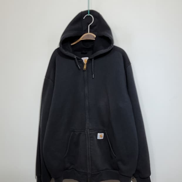 (XXL) 칼하트 써멀 후드집업 블랙 빅사이즈 티셔츠 아메카지 