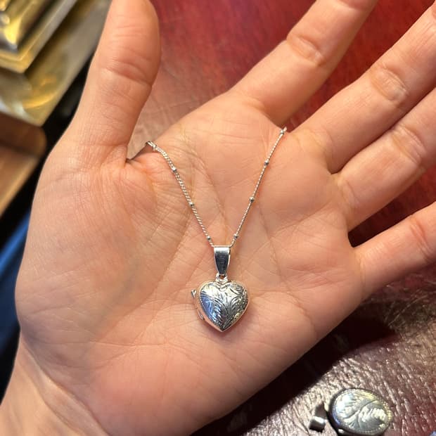 Heart locket 925silver necklace