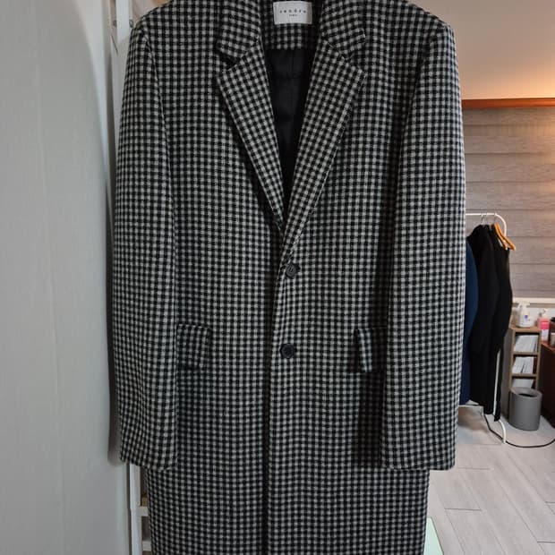 산드로옴므 구스 패딩코트 M 하운드투스