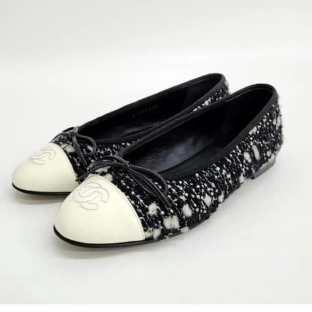 샤넬 트위드 발레리나 36