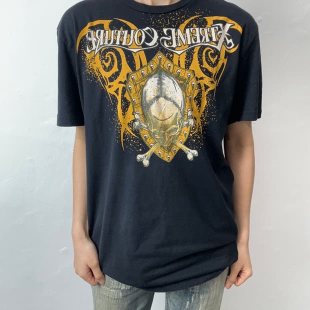 Gothic Skull Tribal Graphic T-shirt