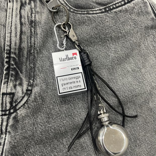 말보로&미니플라스크 키링