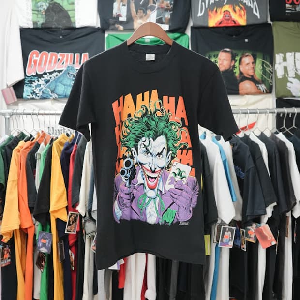 1989년 빈티지 싱글 스티치 DC Comics 배트맨 조커 티셔츠