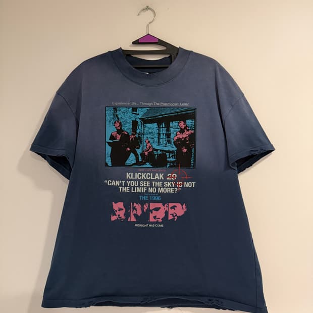 클릭클락 Vintage Blue Graphic Tee 