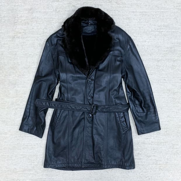 Fur Leather Coat