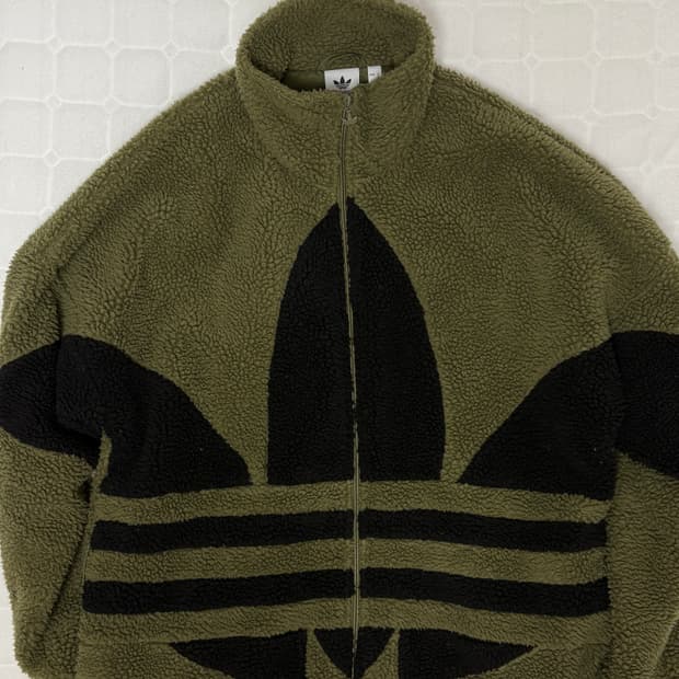 L)아디다스 빅 트레포일 셰르파 플리스 집업