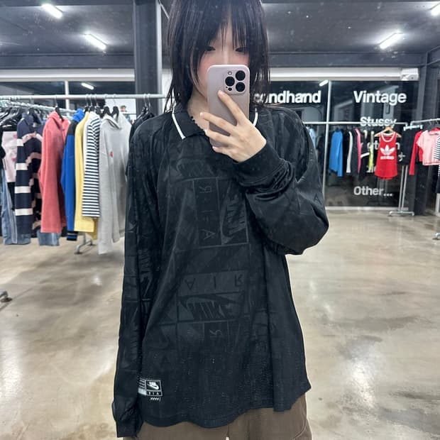 나이키 에어 긴소매 블랙 져지 긴팔티셔츠