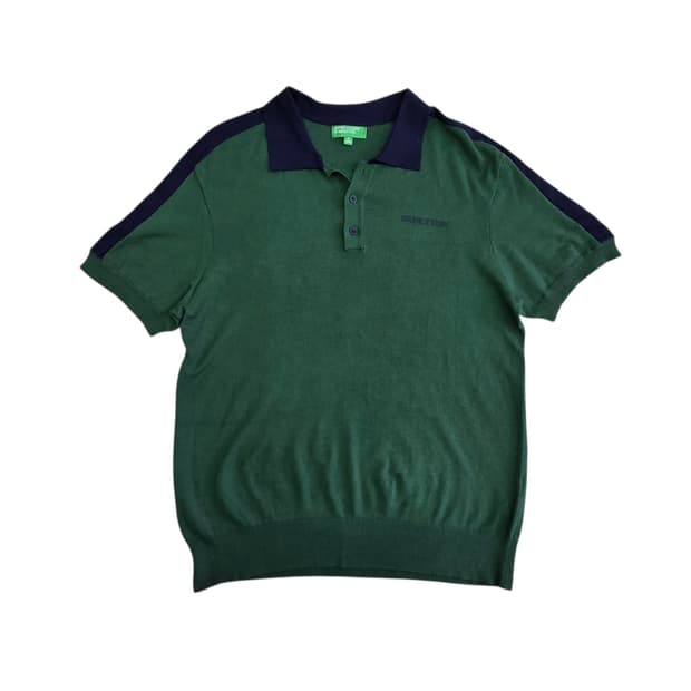 Benetton 베네통 반팔 카라 니트 티셔츠