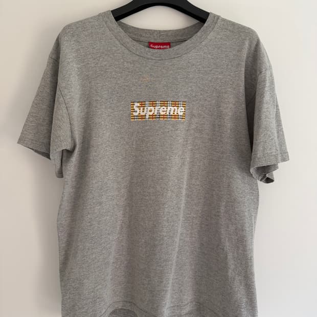 [L] 90s 슈프림 버버리 박스로고 티