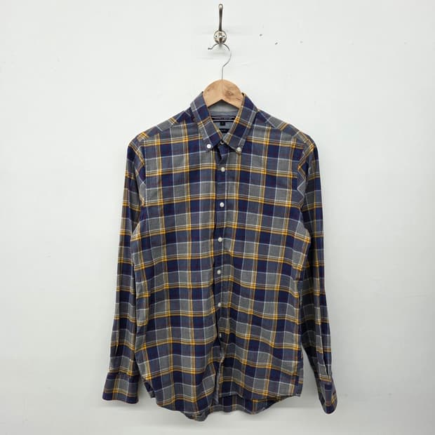 타미힐피거 체크 셔츠 남방 긴팔 남s