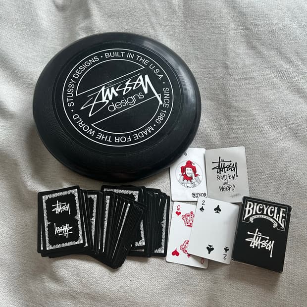 스투시 프리즈비 + 플레잉 카드 일괄 판매