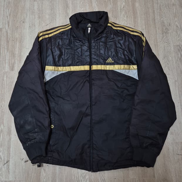 아디다스 남성 삼선 사이드라인 검금 바람막이 점퍼 XL(105)