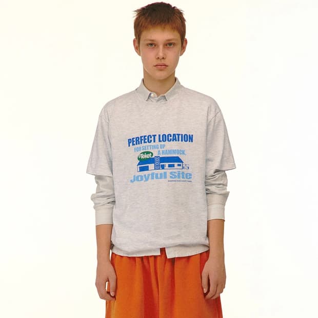 테켓 joyful tee melange gray