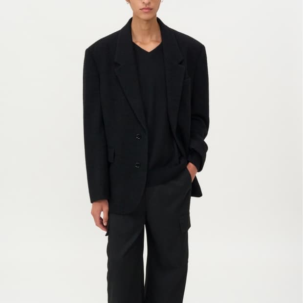 인사일런스 텍스처드 울 블레이저 M