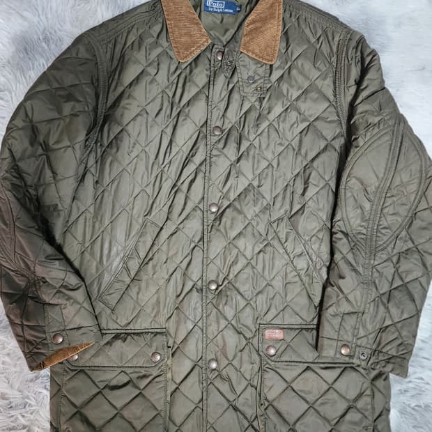 폴로 랄프로렌 퀼팅 자켓 카키