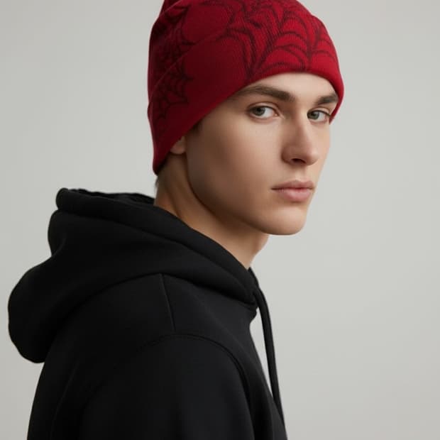 위캔더스 스파이더웹 울 비니