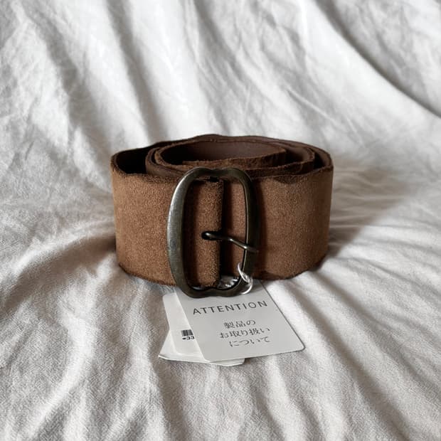 마르지엘라 ss06 스웨이드 레더 벨트