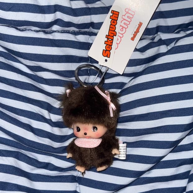 몬치치 베베치치 빅헤드 ss 걸 키체인 핑크