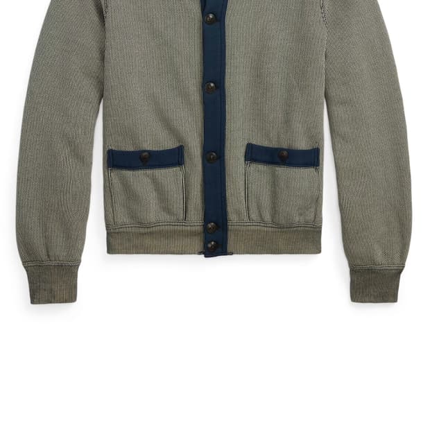 더블알엘 쟈카드 스트라이프 가디건 m