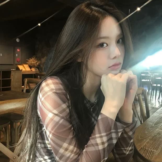 자라 체크 튤 드레이프 드레스 카키