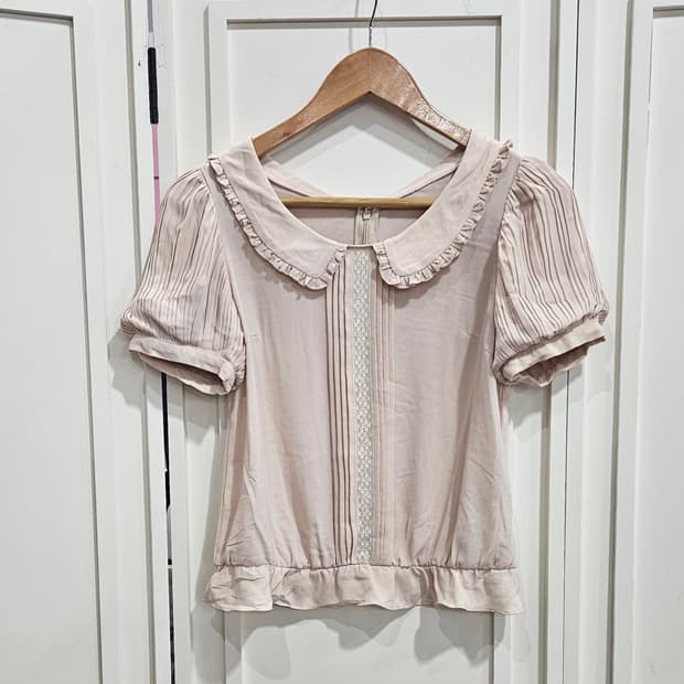 프릴 카라 블라우스